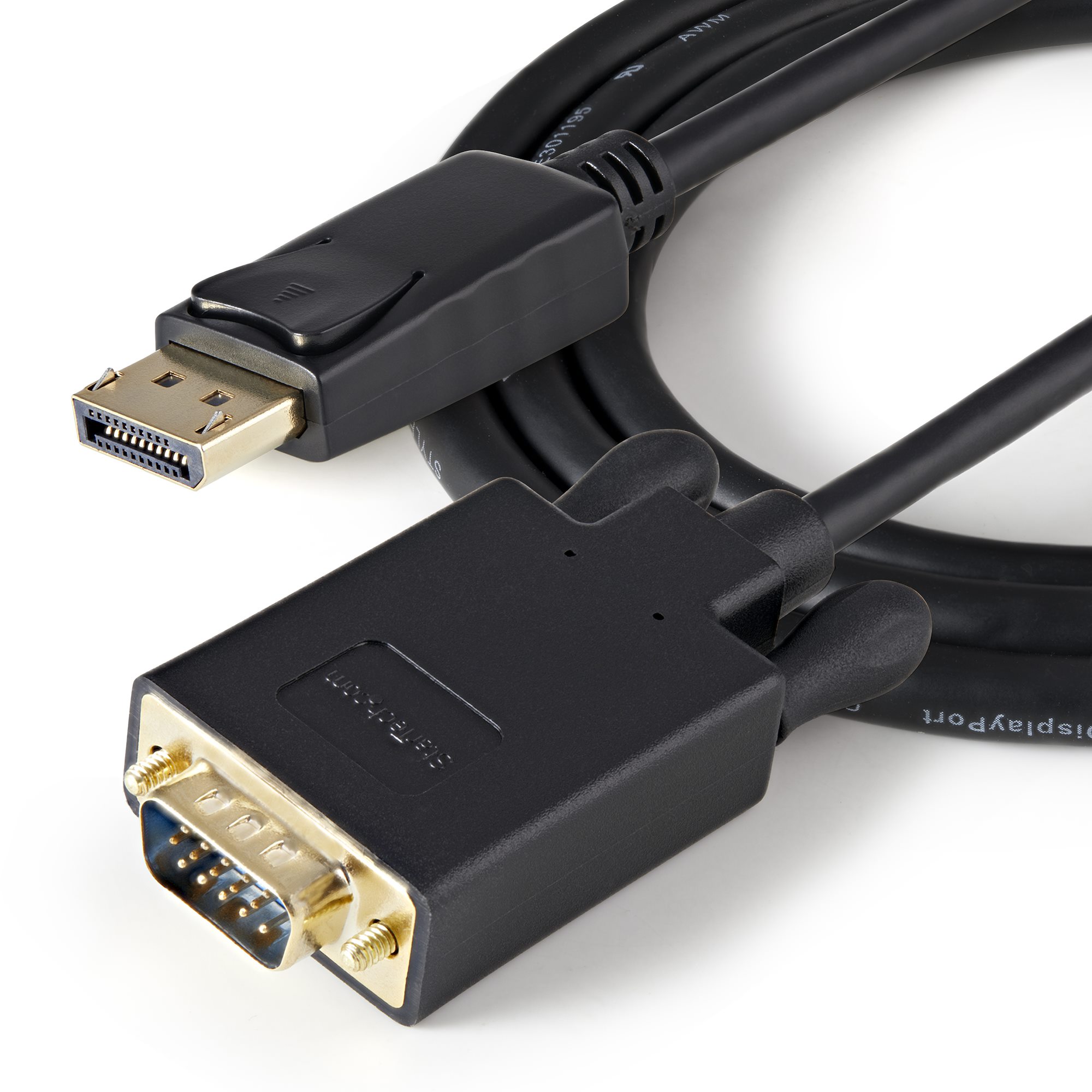 DisplayPort to VGA Cable 1.8M (6ft) - Gold-Plated DP Male to VGA Male Cord - Full HD 1080p for PC, Laptop, & Monitor