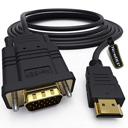 HDMI to VGA Cable 1.8M (6ft) - Male to Male Video Adapter Cord - 1080p Full HD for Laptop, PC, DVD Player, Monitor & Projector