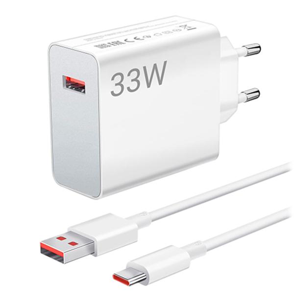 Xiaomi 33W EU Plug QC3.0 Fast Quick Wall Charger with Cable – Original Fast Charging Adapter