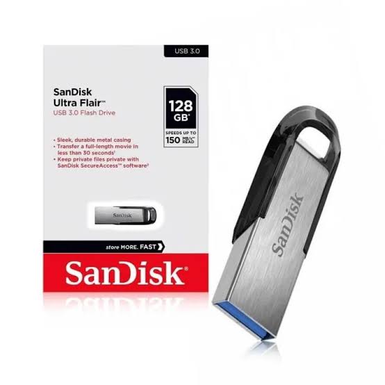 SanDisk Ultra Flair 64GB USB 3.0 Flash Drive - High-Speed Up to 150MB/s - Premium Durable Metal Casing - Pen Drive for Laptop, Desktop, and Smart TVs