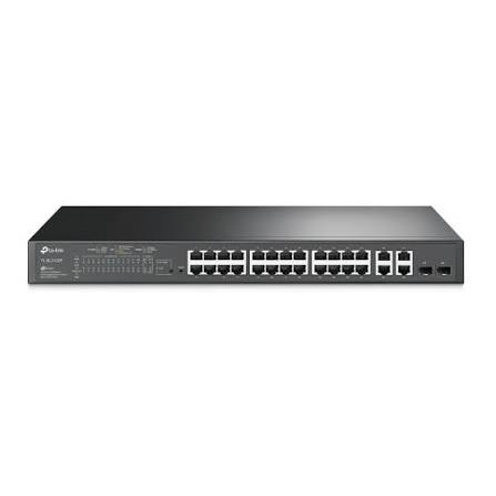 TP-Link JetStream TL-SL2428P 24-Port Smart PoE+ Switch - 4x Gigabit & 2x SFP Combo Slots (250W Rackmount)